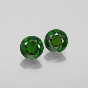Diopside cromifero naturale verde da  ct, taglio rotondo, VVS