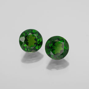 Diopside cromifero naturale verde da  ct, taglio rotondo, VVS