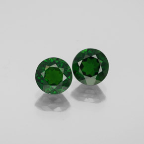 Diopside cromifero naturale verde da  ct, taglio rotondo, VS