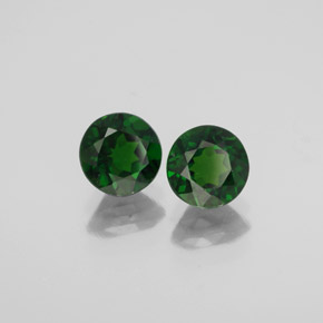 Diopside cromifero naturale verde da  ct, taglio rotondo, VS
