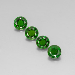 Diopside cromifero naturale verde da  ct, taglio rotondo, VS