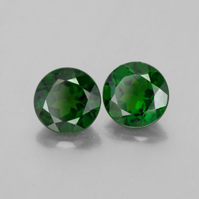 Diopside cromifero naturale verde da  ct, taglio rotondo, VVS-VS