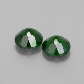 Diopside cromifero naturale verde da  ct, taglio rotondo, VVS-VS