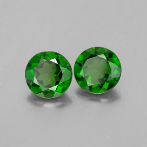 Diopside cromifero naturale verde da  ct, taglio rotondo, VS