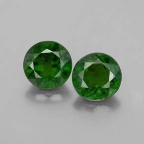Diopside cromifero naturale verde da  ct, taglio rotondo, VS