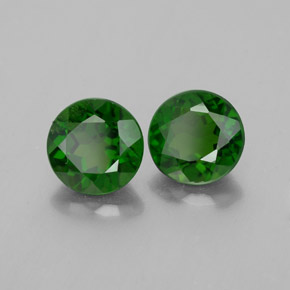 Diopside cromifero naturale verde da  ct, taglio rotondo, VS