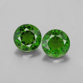 Diopside cromifero naturale verde da  ct, taglio rotondo, VS