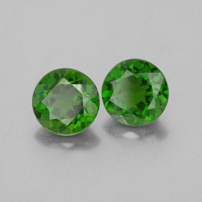 Diopside cromifero naturale verde da  ct, taglio rotondo, VS