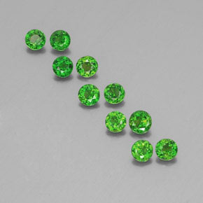 Diopside cromifero naturale verde da  ct, taglio rotondo, VS