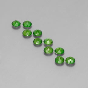 Diopside cromifero naturale verde da  ct, taglio rotondo, VS