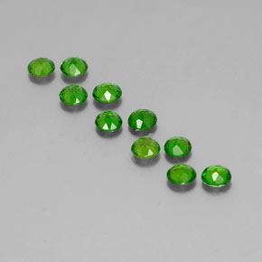 Diopside cromifero naturale verde da  ct, taglio rotondo, VS