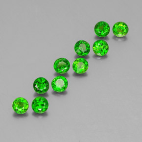 Diopside cromifero naturale verde da  ct, taglio rotondo, VS