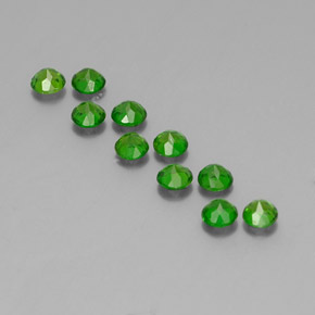 Diopside cromifero naturale verde da  ct, taglio rotondo, VS