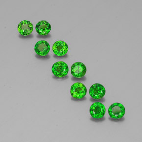 Diopside cromifero naturale verde da  ct, taglio rotondo, VS