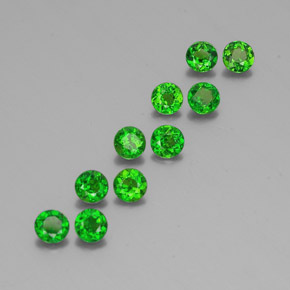 Diopside cromifero naturale verde da  ct, taglio rotondo, VS
