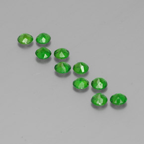 Diopside cromifero naturale verde da  ct, taglio rotondo, VS