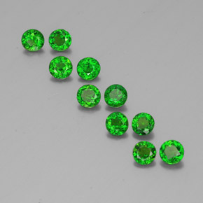 Diopside cromifero naturale verde da  ct, taglio rotondo, VS