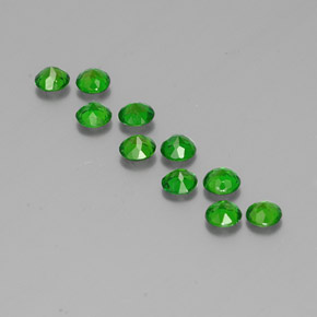 Diopside cromifero naturale verde da  ct, taglio rotondo, VS