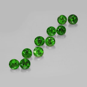 Diopside cromifero naturale verde da  ct, taglio rotondo, VS