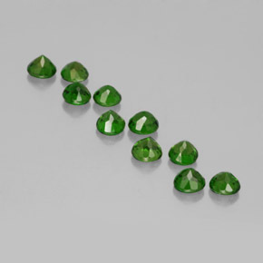 Diopside cromifero naturale verde da  ct, taglio rotondo, VS