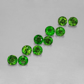 Diopside cromifero naturale verde da  ct, taglio rotondo, VS