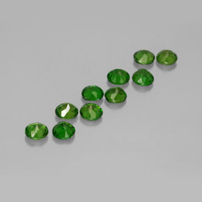 Diopside cromifero naturale verde da  ct, taglio rotondo, VS