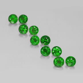 Diopside cromifero naturale verde da  ct, taglio rotondo, VS