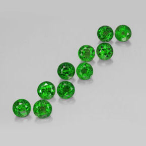 Diopside cromifero naturale verde da  ct, taglio rotondo, VS