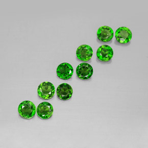 Diopside cromifero naturale verde da  ct, taglio rotondo, VS