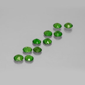 Diopside cromifero naturale verde da  ct, taglio rotondo, VS