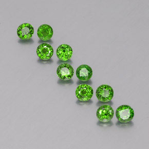 Diopside cromifero naturale verde da  ct, taglio rotondo, VS