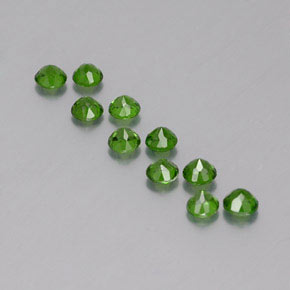 Diopside cromifero naturale verde da  ct, taglio rotondo, VS