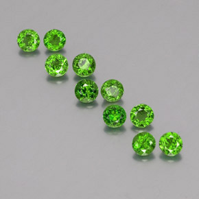 Diopside cromifero naturale verde da  ct, taglio rotondo, VS