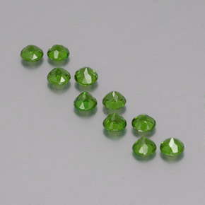 Diopside cromifero naturale verde da  ct, taglio rotondo, VS