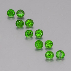 Diopside cromifero naturale verde da  ct, taglio rotondo, VS