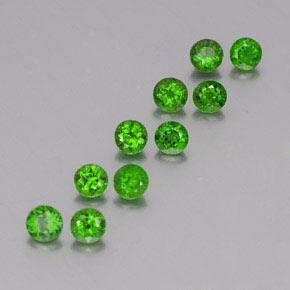 Diopside cromifero naturale verde da  ct, taglio rotondo, VS