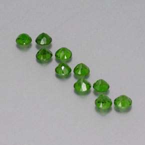 Diopside cromifero naturale verde da  ct, taglio rotondo, VS