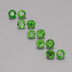 Diopside cromifero naturale verde da  ct, taglio rotondo, VS