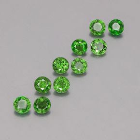 Diopside cromifero naturale verde da  ct, taglio rotondo, VS