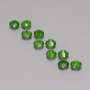 Diopside cromifero naturale verde da  ct, taglio rotondo, VS