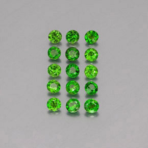 Diopside cromifero naturale verde da  ct, taglio rotondo, VS