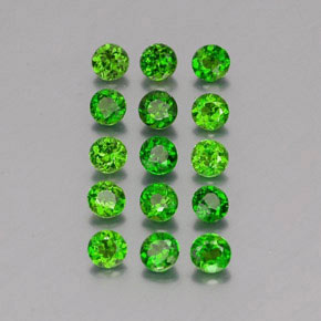 Diopside cromifero naturale verde da  ct, taglio rotondo, VS