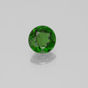 Diopside di cromo Verde naturale da 0.80 ct, Taglio rotondo, VS-SI