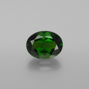 Diopside cromifero naturale verde da 2,03 ct, taglio ovale, VVS