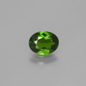 Diopside cromifero naturale verde da 0,80 ct, taglio ovale, VS
