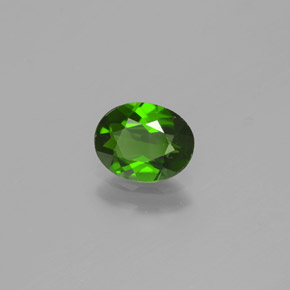 Diopside cromifero naturale verde da 0,80 ct, taglio ovale, VS