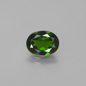 Diopside cromifero naturale verde da 1,68 ct, taglio ovale, VS