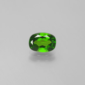 Diopside cromifero naturale verde da 0,94 ct, taglio a cuscino, VVS