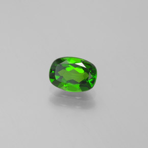 Diopside cromifero naturale verde da 0,94 ct, taglio a cuscino, VVS