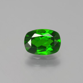 Diopside di cromo Verde naturale da 0.87 ct, Taglio a cuscino, VVS-VS